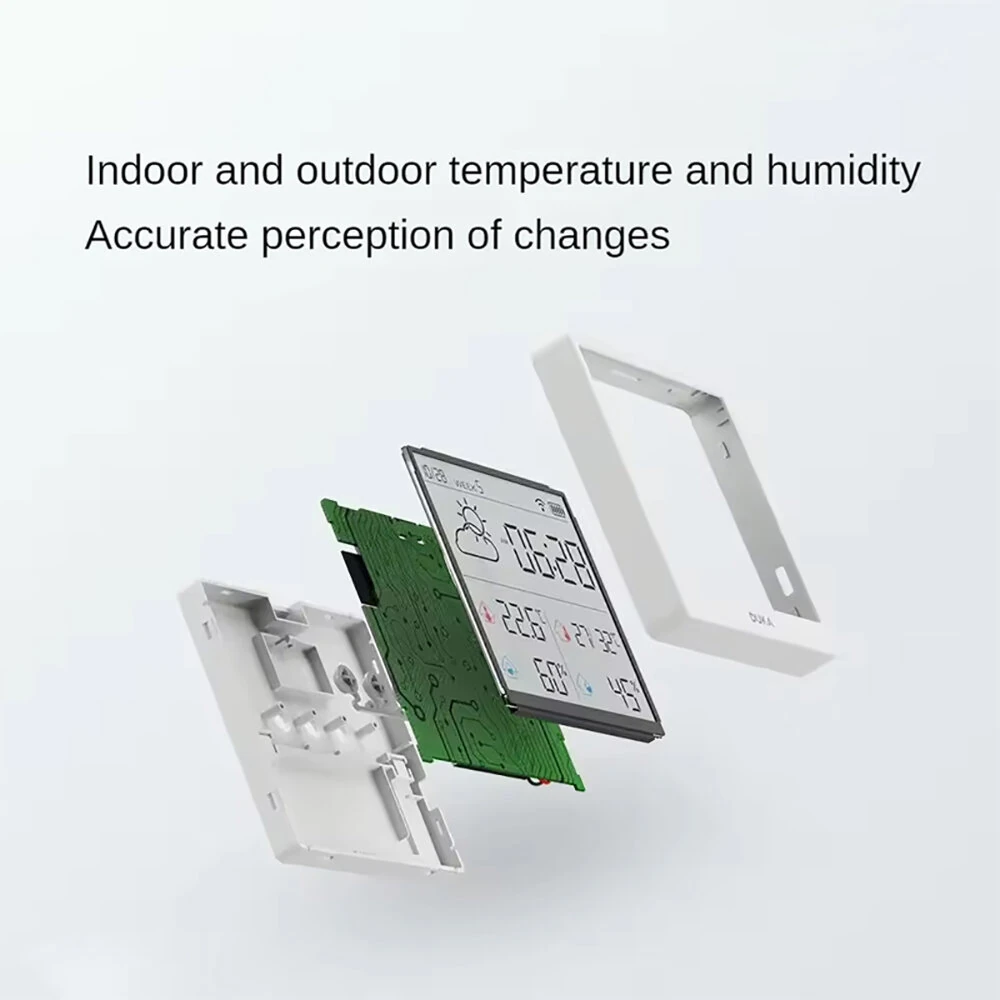 (image for) DUKA LCD Wireless Smart Home WIFI Temperature and Humidity Weather Sensor Rechargeable Indoor Clock Hygrometer Mini Digital Thermometer